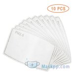 10 Disposable Face Mask Filters PM2.5 Activated Carbon Insert Replacement Pad