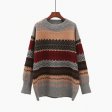 Women Vintage Pullover and Sweaters Striped Pull Jumpers